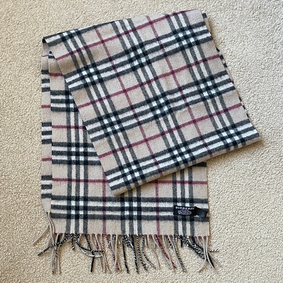 Burberry Other - Burberry Classic Beige and Black Plaid Scarf